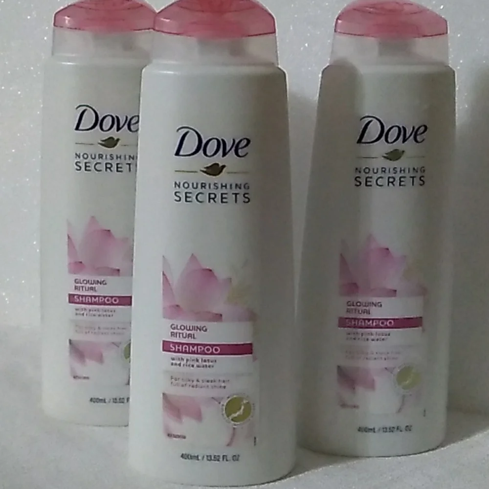 Dove Nourishing Glowing Rituals Shampoo 3 bottles 13.52 oz each